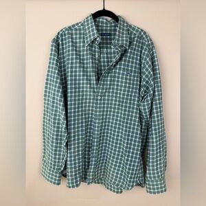 Men’s Fish Hippie Classic Green Plaid Men's Casual Shirt